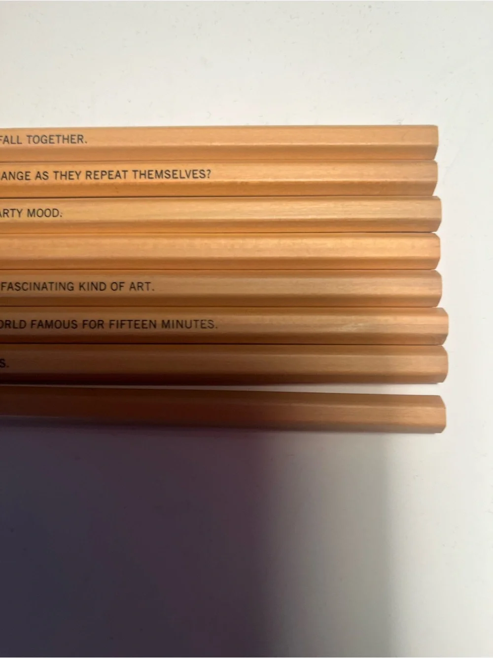 Andy Warhol Philosophy Pencils - Natural Wood 🎨🎨🎨🎨🎨🎨🎨